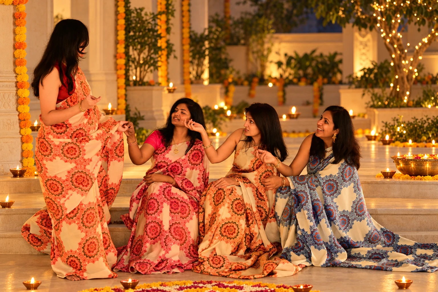 Rangoli and togetherness, festive group photograph 5 of 5