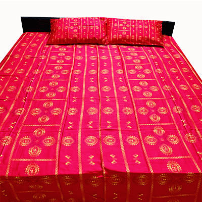 OIU Zen Series - ONE bedsheet with 2 pillow covers Red color